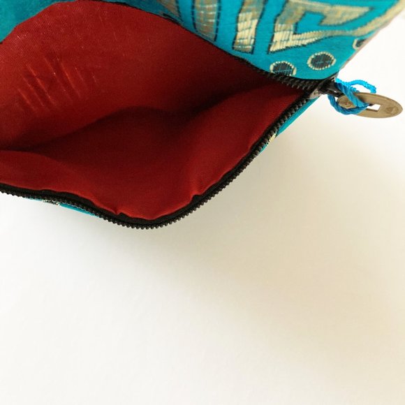 3/30 Ethnic Blue Tassel Coin Bag - Picture 4 of 6